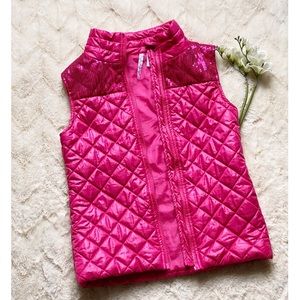 Heart n Crush Pink Girl’s Sequin Puffer Vest